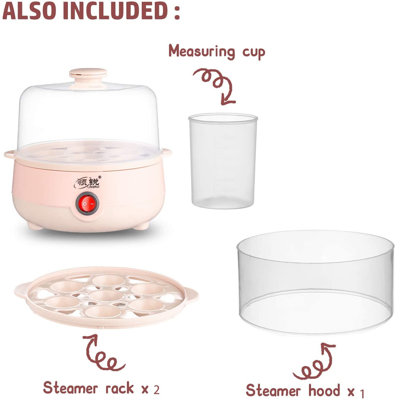 Mini Elektrische Pan Ketels 2-Layer Gekookt Ei Fornuis Multifunctionele Warmte 14 Eieren Broodje Eten Boiler Steamer 220V auto Shut