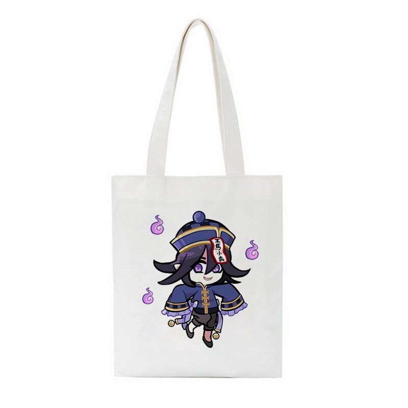 Janpan Anime Kokichi Oma Women Harajuku Casual Female Shoulder Canvas Bag Large Capacity Tote Bag Reusable Ladies Shopping Bags