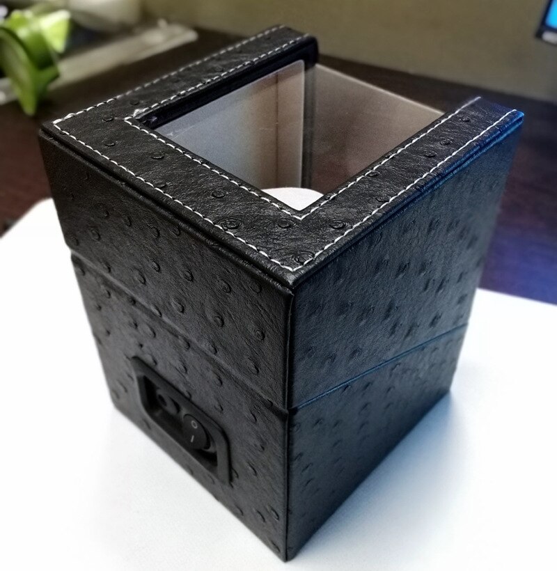 Automatic Watch Winder Box For Mechanical Watches Brand Single Watch Rotator Box Luxury Transparent Case Clock Winder: O