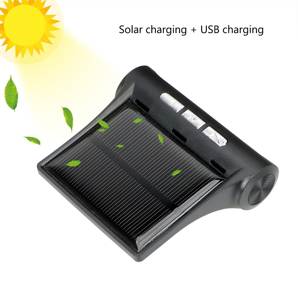 LEEPEE Tyre Pressure Sensor Solar Power Car TPMS Sensor Tyre Pressure Monitoring System Auto Security Alarm Systems LCD Display