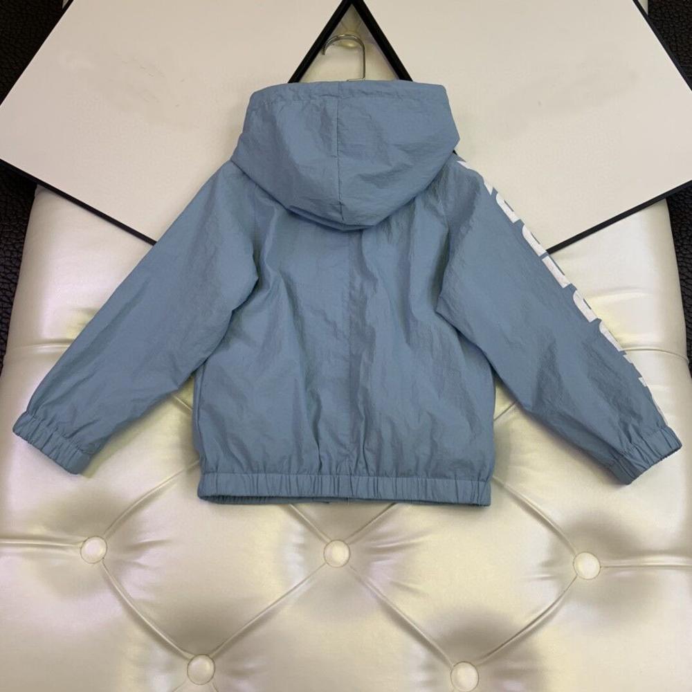 B2117 kinderkleding letters windjack jongen meisje waterdichte capuchon zonnebrandcrème lichtgewicht jas mesh voering