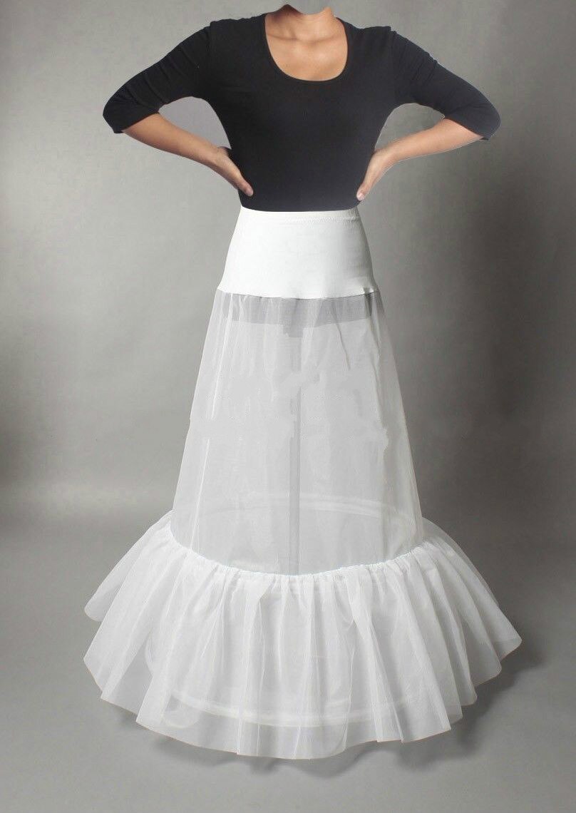 Robe de bal blanche, jupon Crinoline, sous-jupe glissante, pour mariage 1/2/3/4/5: 1