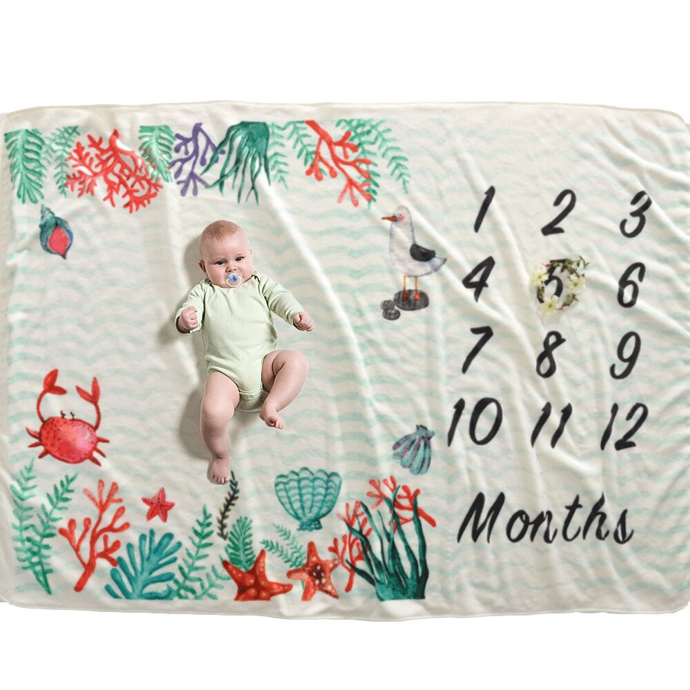 102X152cm Baby Photography Blanket Props Baby Milestone Blanket Receving Background Baby Monthly Blanket for Shooting Photo