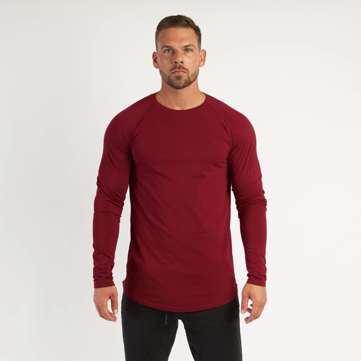 Herfst Heren Running Lange Mouw T-shirt Mannen Gym T-shirts Mannelijke Bodybuilding Tee Shirts Casual T-shirt Voor Man Sportkleding