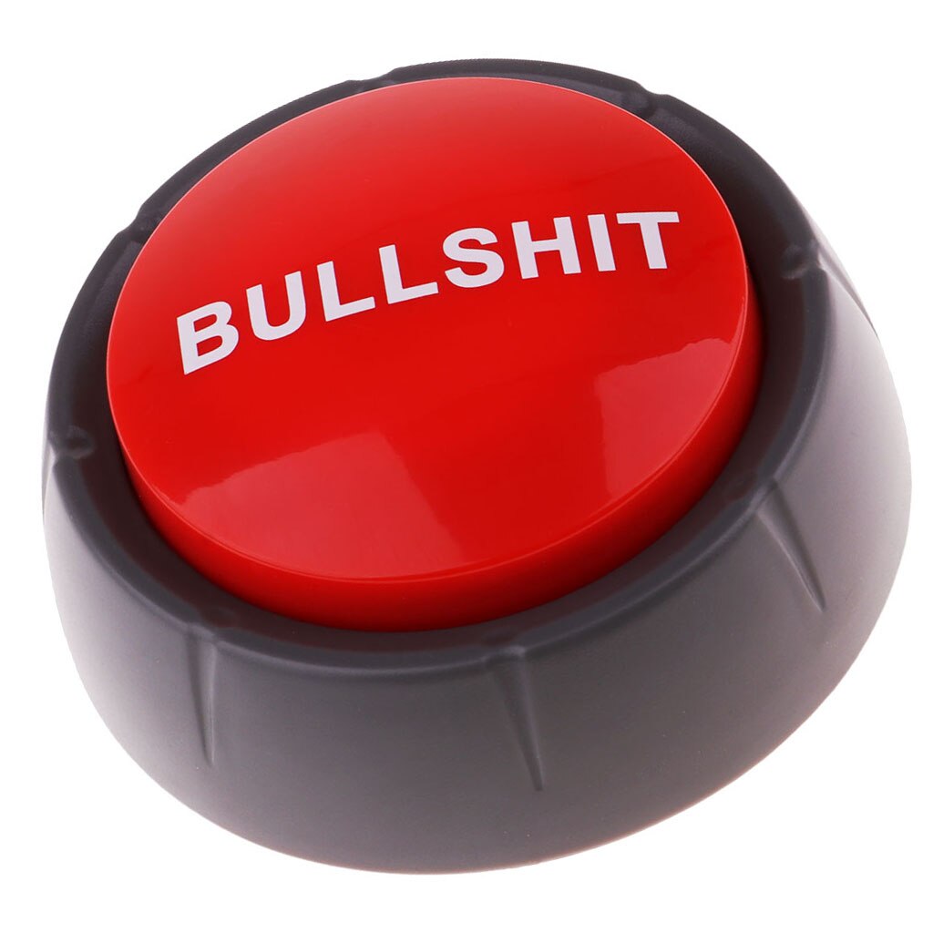 1pc Bullshit Alert Button Tabletop Joke Prank Press Button Toy Supplies