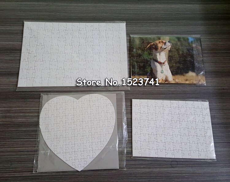 10 Sets Heart Size Hardboard Sublimation Blank Jigsaw Puzzle Love Style