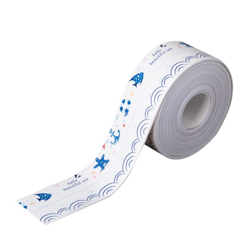 Kitchen Self-Adhesive Sink Waterproof Strip Caulk Strip PVC Waterproof Sealing Tape Floor Wall Edge Protector