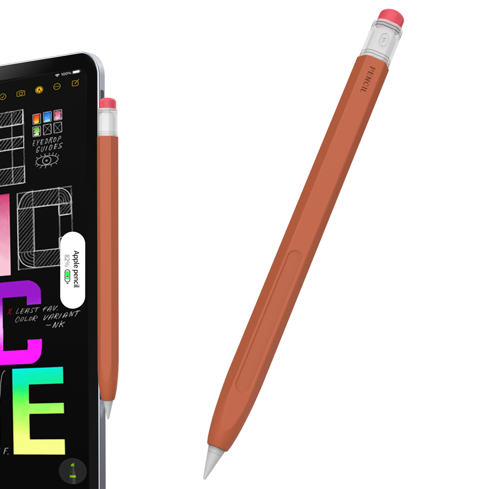 Pour Apple Pencil Pro/2e génération - Étui rétro transparent