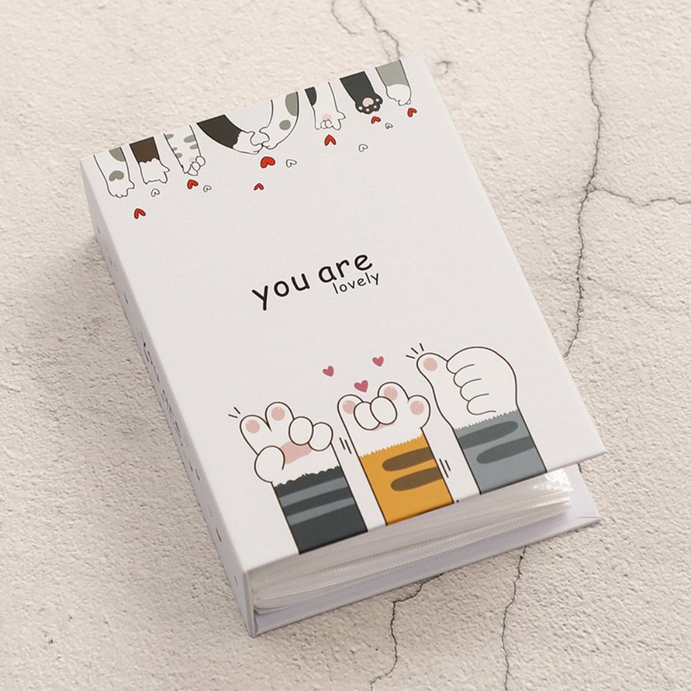 Cute Cartoon 4R Photo Album Multicolor 100PCS Album Collection PVC Memorial Book Photo Albums Recall Good Time: Red