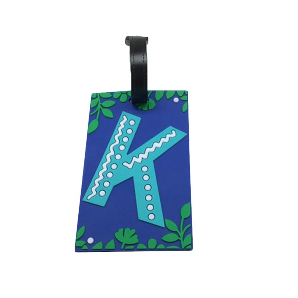 Letter Travel Accessories Luggage Tag Cartoon Silica Gel Suitcase ID Address Holder Baggage Boarding Tag Portable Label: style 03