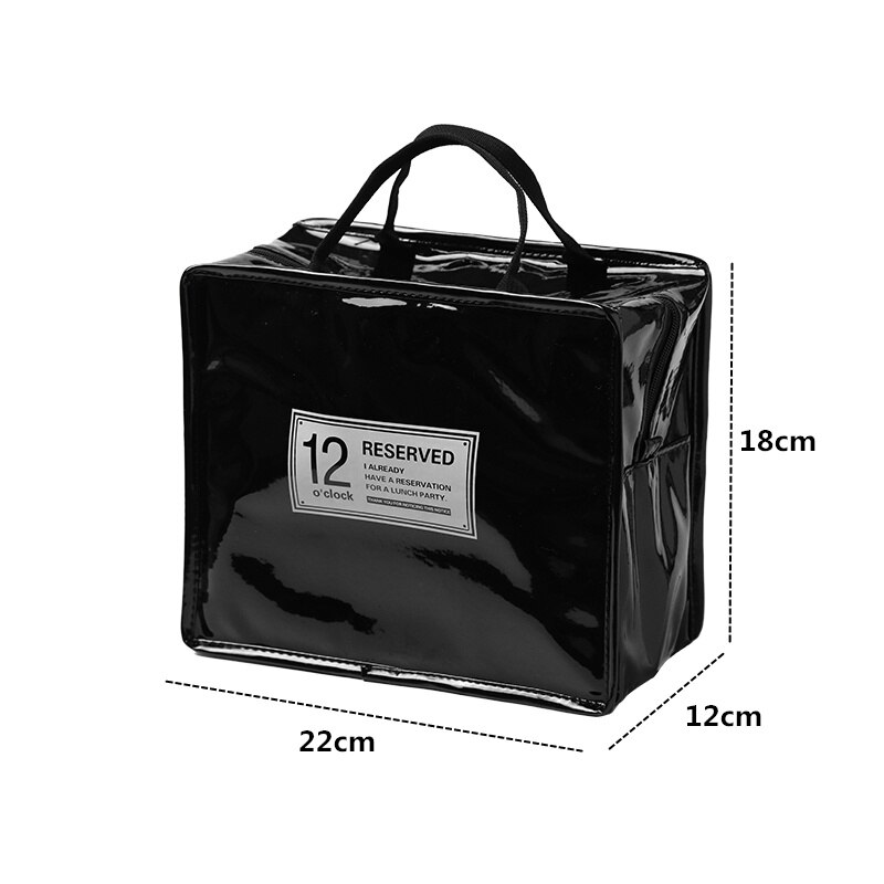 Purdored 1 Pc Draagbare Pu Lunch Tassen Lederen Waterdicht Voedsel Picknick Lunch Box Bag Geïsoleerde Vrouwen Koeltassen