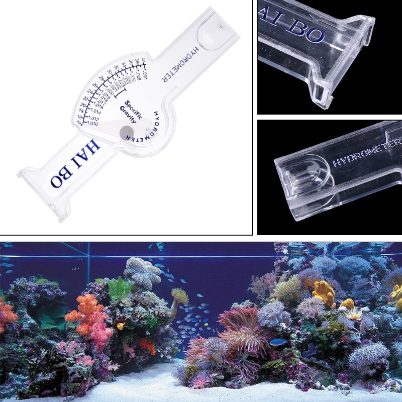 Ocean Hydrometer Reef Fish Tank Aquarium Water Salinity Specific Gravity Test