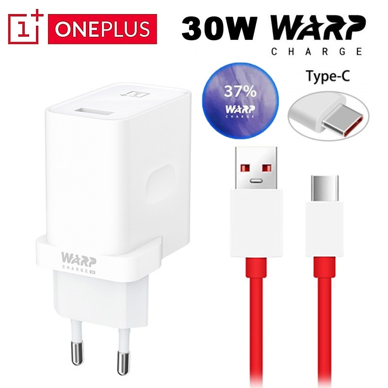 Original Oneplus 8 Pro Warp Ladegerät 30W Ladung Adapter One Plus 7 7t Pro 6 6t 5 5t 3 3t Smart Telefon 5V /6A 30 Lade USB Kabel