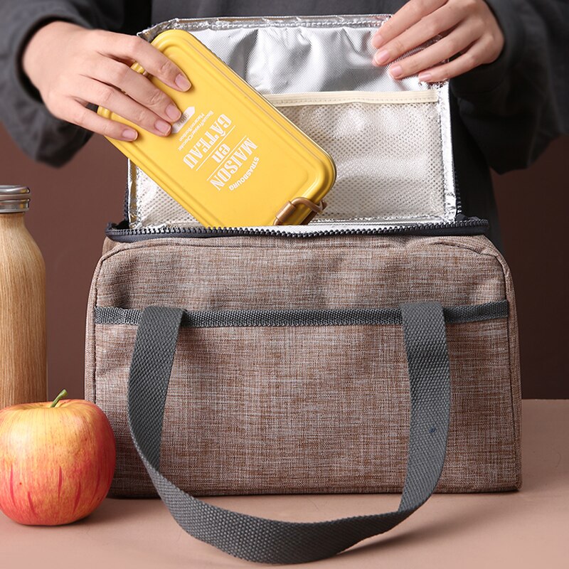 Travel Picnic Essential Insulation Lunch Bag Fresh Fruit Portable Storage Pouch School Office Food Drink Organizer Accessories