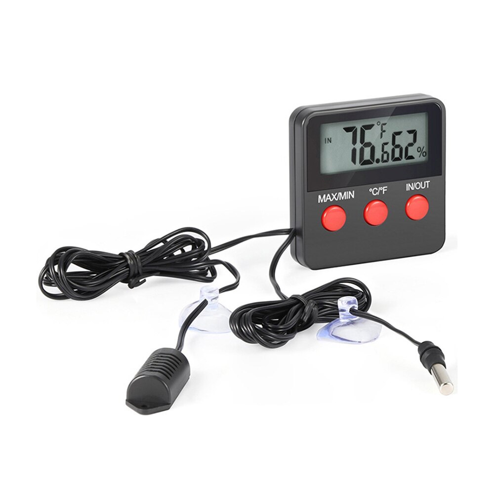 Digital temperatura e umidade medidor incubadora cão de estimação tartaruga incubação ovos sensor digital display lcd