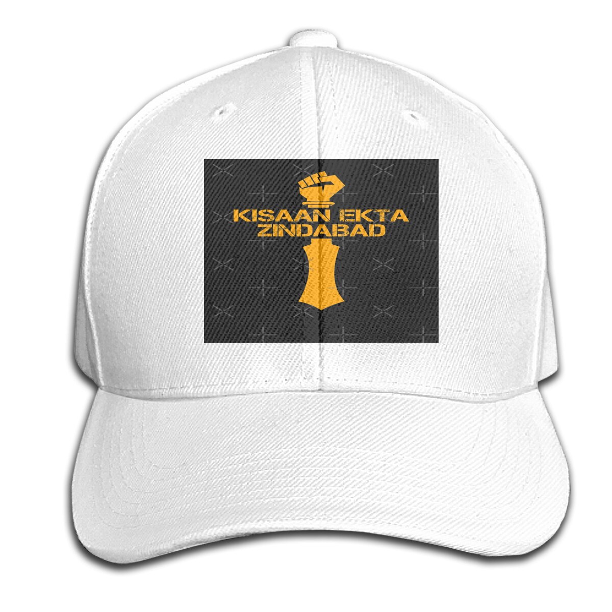 Kisaan Majdoor Ekta Zindabad I - Punjab Farmers Top Cap Humour Hat: White