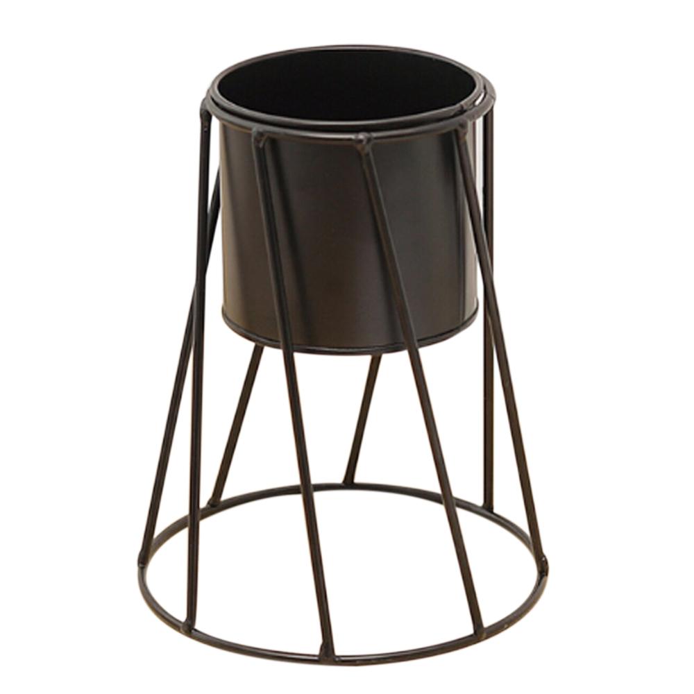 Flower Pot Holder Geometric Metal Durable Indoor Garden Plant Holder Display Planter Iron Flower Stand Gardening Supplies Stand: Light Grey