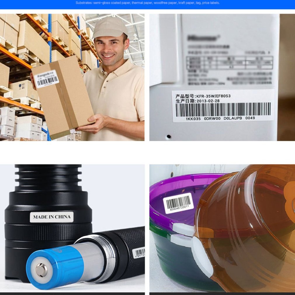 Thermal Label Paper Barcode Paper 20x10cm Thermal Label Labeled Paper Coated Adhesive Paper Label