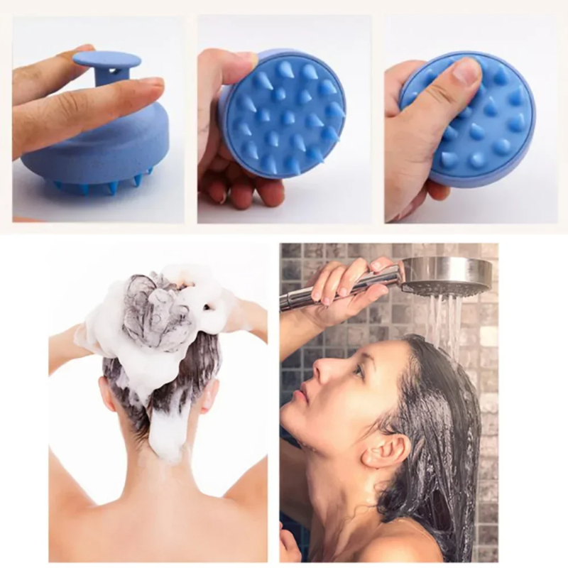 Brosse à shampoing en Silicone, peigne de Massage du cuir chevelu, peigne de lavage des cheveux, brosse de Massage corporel, brosse de bain-douche, outil de Salon de coiffure