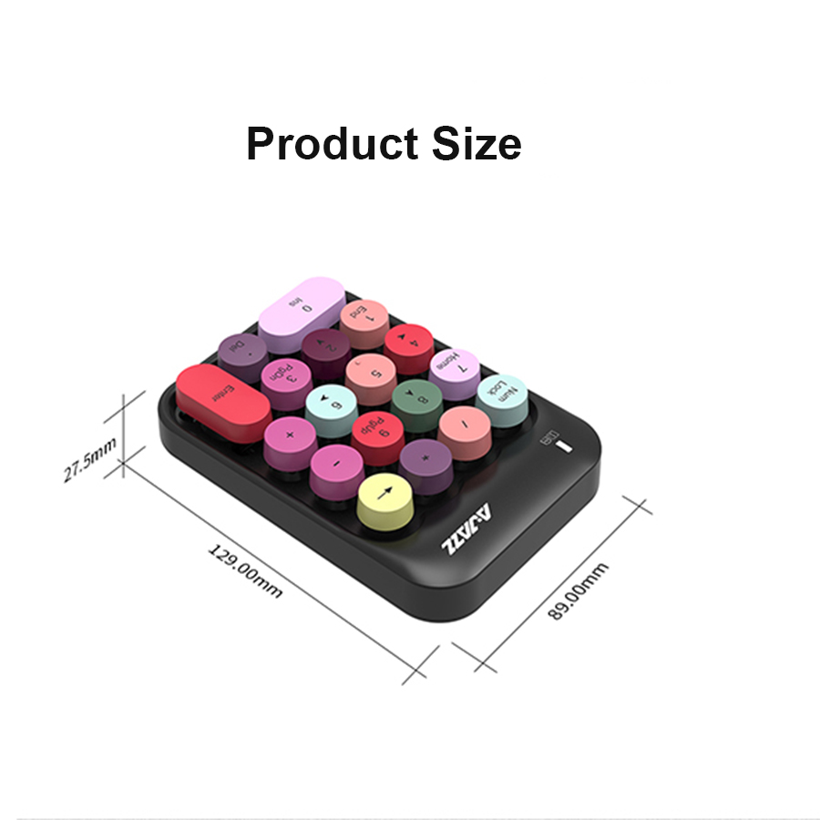 2.4G Wireless Numeric Keyboard Keypad For Laptop Macbook Computer Mini 18keys Digital Number Keyboard Slim Numpad For Office