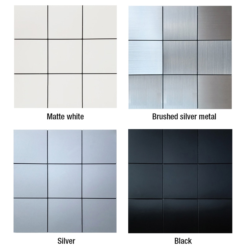 3d metall mosaik väggpanel självhäftande 3d spegel vägg klistermärke keramiska plattor vinyl badrum kök toalett rum tv väggbeläggning