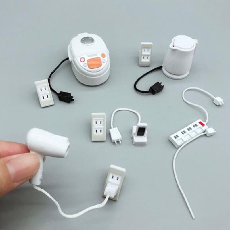 1:12 Miniature Dollhouse USB Socket Charging Cable Doll House Decoration