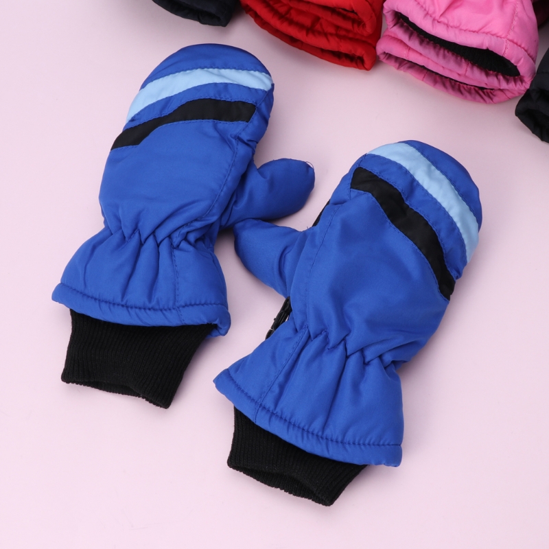 2-5y Bambino Guanto di Inverno Dei Capretti Delle Ragazze Dei Ragazzi Guanti Caldi All'aperto Impermeabile Windproof-m15
