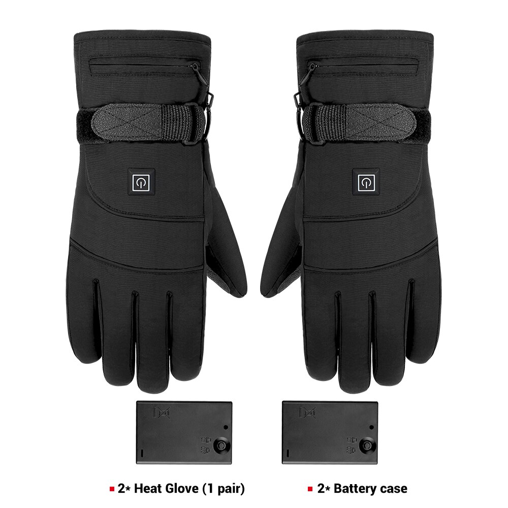 Winter motorhandschoenen, verwarmde handschoenen, waterdichte motorhandschoenen, usb elektrische verwarmde handschoenen met accu voor skiën: A1 zonder batterij