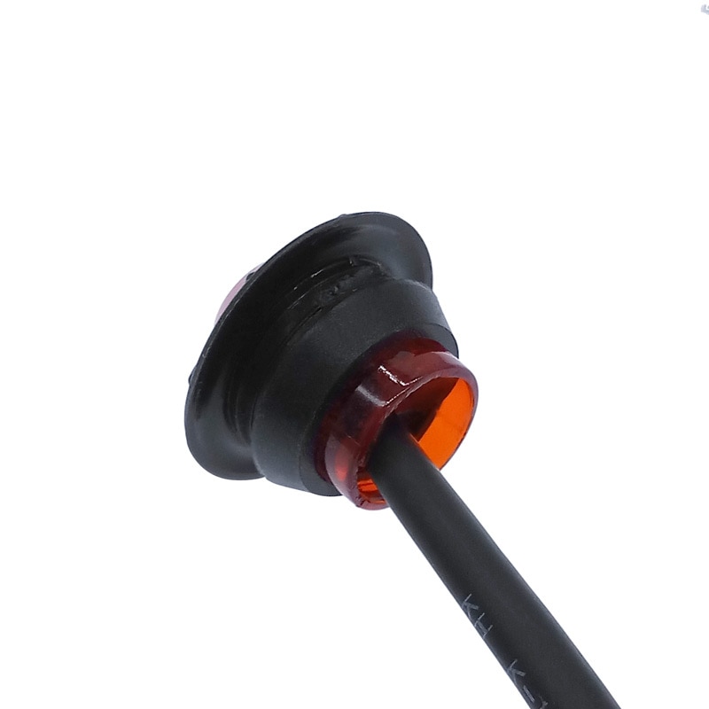 Trailer Led Zijmarkeringslichten 12V Lampje Vrachtwagens Ronde Amber Led Licht Signaal Lamp Rood Geel