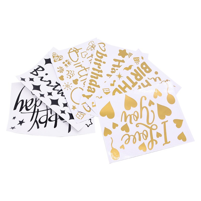 1sheet Happy Birthday Stickers Scrapbooking Birthday Balloon Stickers Kids Adult Birthday Party Decorations Accessories