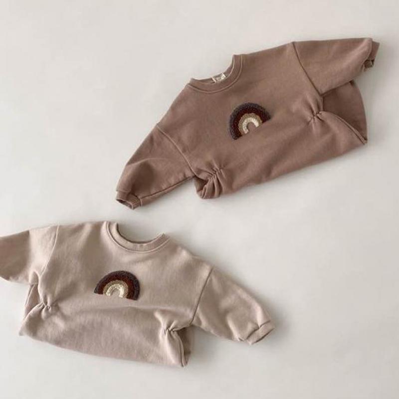 Pelele grueso y cálido para bebé recién nacido, ropa de invierno, forro de Cachemira, mono de manga larga de arco iris