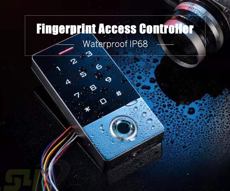 with power supply Waterproof RFID Fingerprint Reader Scanner Password gate opener Door Access Control Keypad Security Entry
