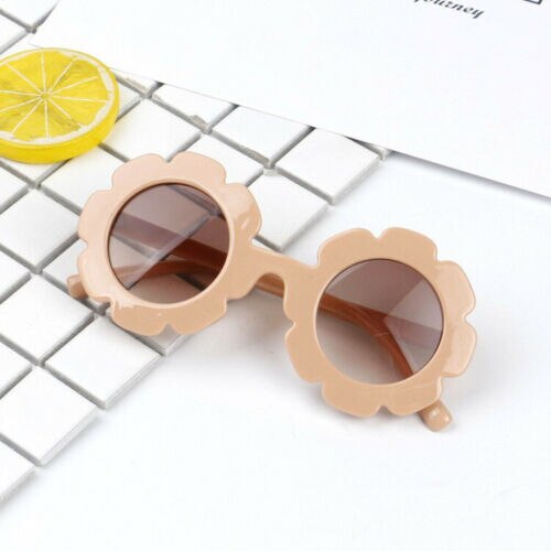 Cute Toddler Beach Flower Goggles Infant Baby Kids Unisex Child Plastic UV400 Frame Sunglasses Girl Boys Summer Outdoor Glasses: Pink