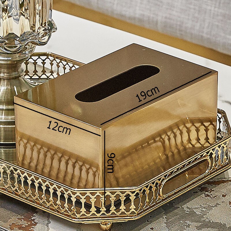 Caja de pañuelos decorativa con de pájaro dorado, cajas de pañuelos con adsorción magnética de animales para mesa de cena, soporte para servilletas, organizador de toallas de papel: D