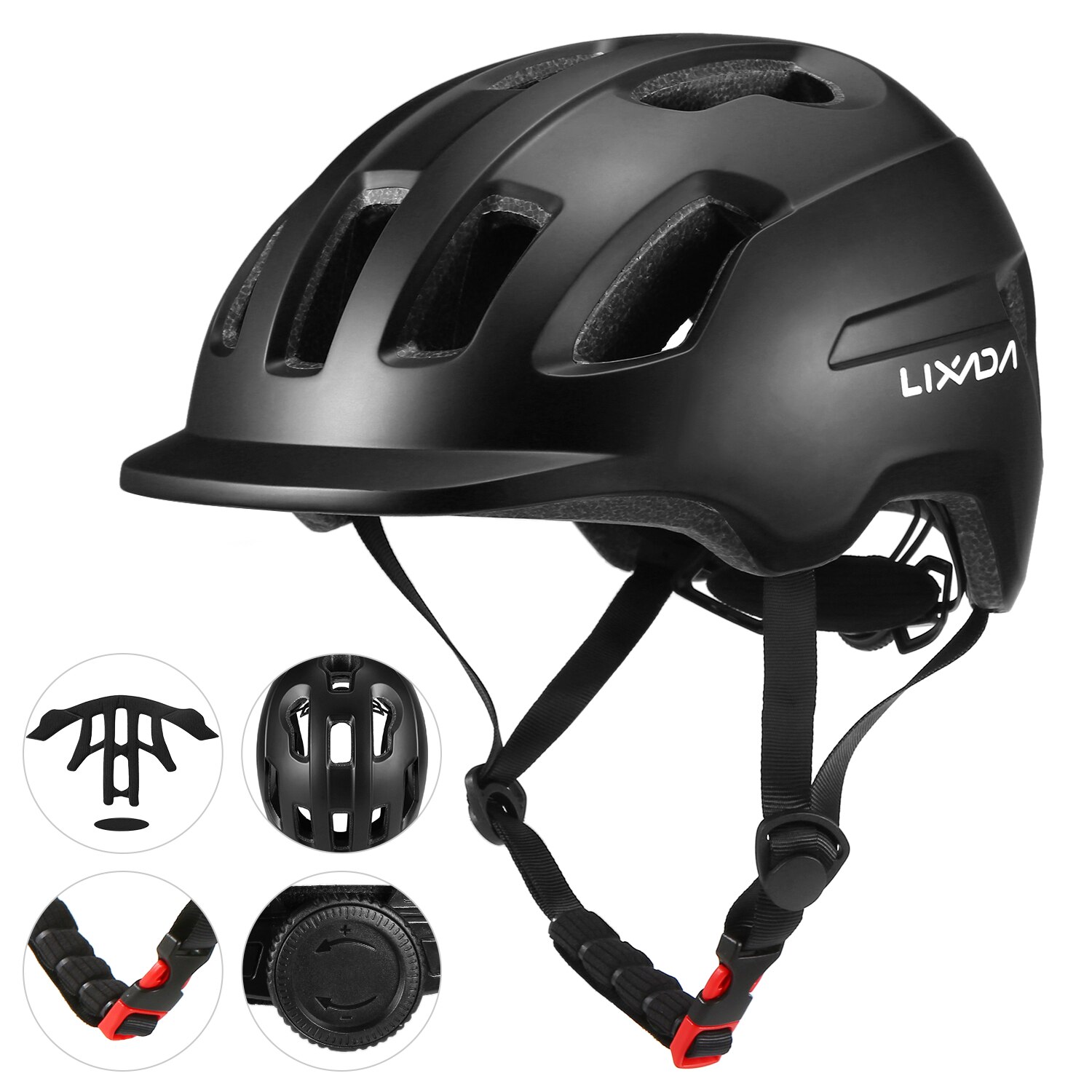 Lixada Mtb Fiets Helm Met Zonneklep Ultralight Verstelbare Fietshelm Mannen Vrouwen Sport Outdoor Veiligheid Helm Cap