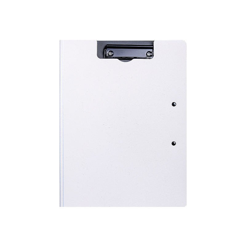 A4 File Folder Clipboard Writing Pad Memo Clip Board Double Clips Test Paper Storage Organizer School Supplies Office Stationary: white