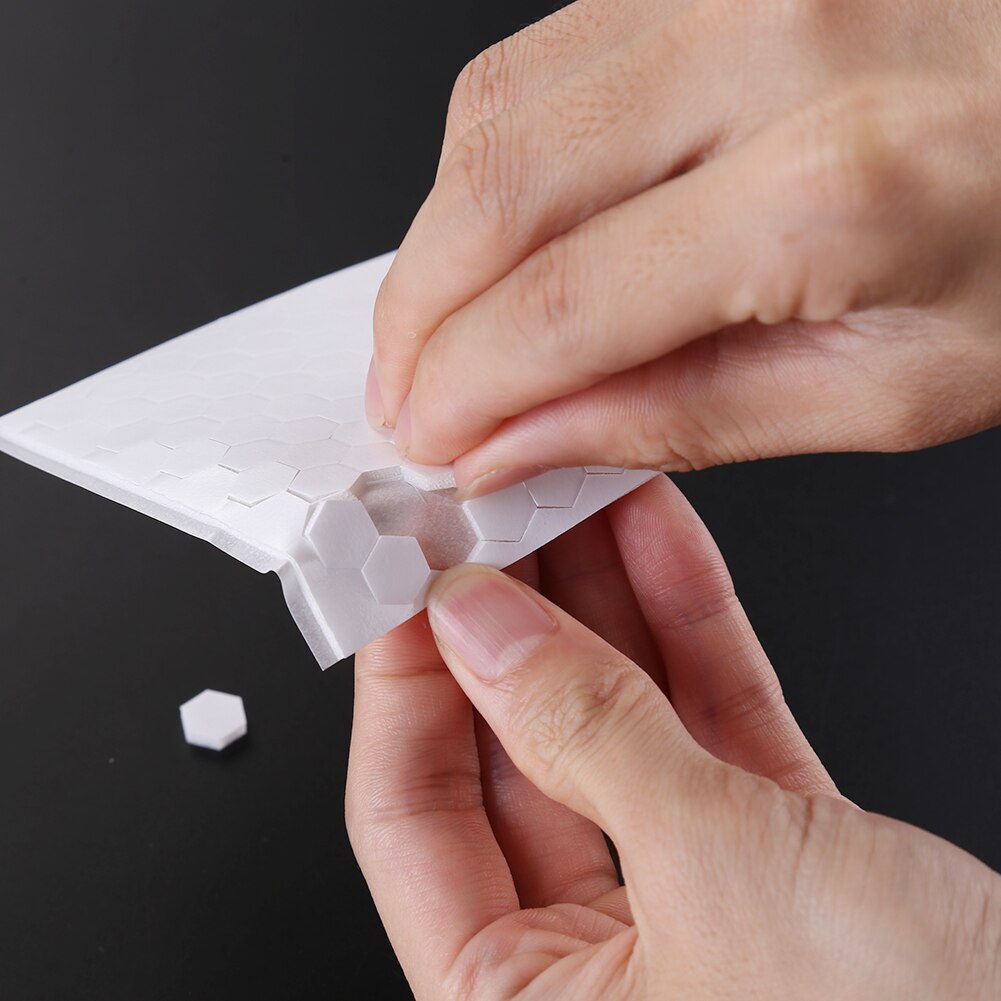 QWELL 6.4mm/10mm Width 3D Double-sided Adhesive Foam Dots Hexagon Adhesives DIY Scrapbooking Shaker Card Craft Project 2mm Thick