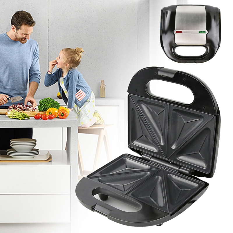 Waffle Maker 750W Mini Household Waffle Sandwich Maker Multifunctional Toaster Breakfast Baking Making Machine,EU Plug