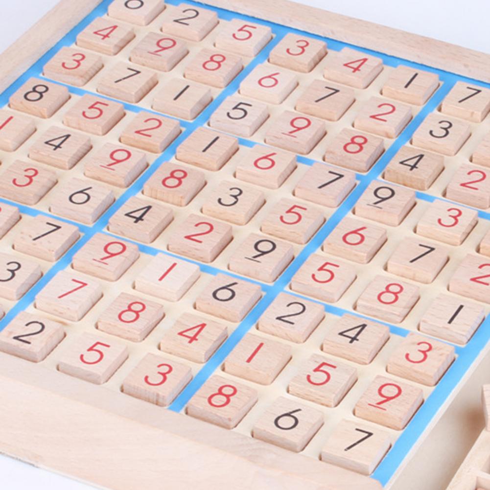 Juego de Sudoku, juegos educativos de escritorio de madera multifunción, Sudoku para