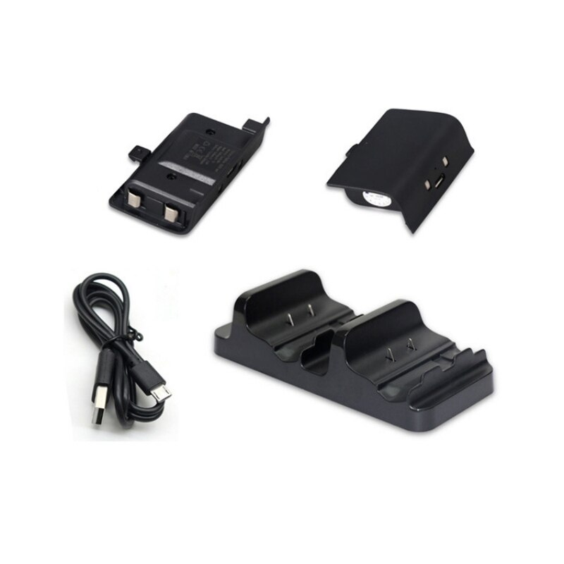 Dock Controller Charger +2x Rechargeable Batteries for XBOX ONE Rechargeable Battery Charging Dock !