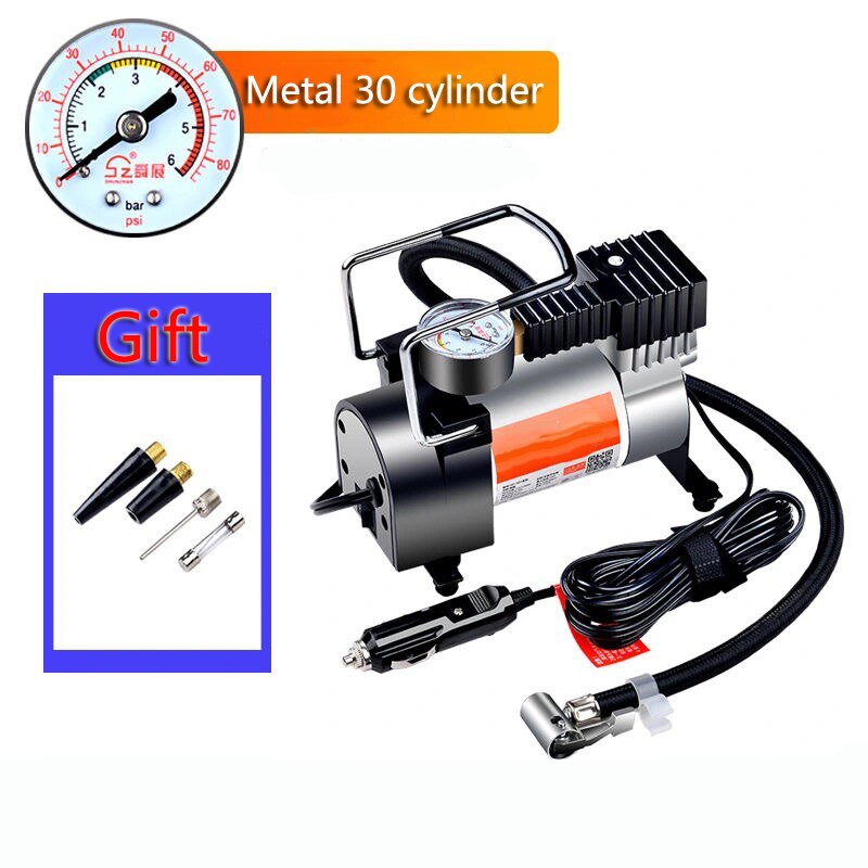 Portable Air Compressor Tire Inflator Car Tire Pump With Digital Pressure Gauge 150 Psi 12V DC Bright Emergency Flashlight: Pointer