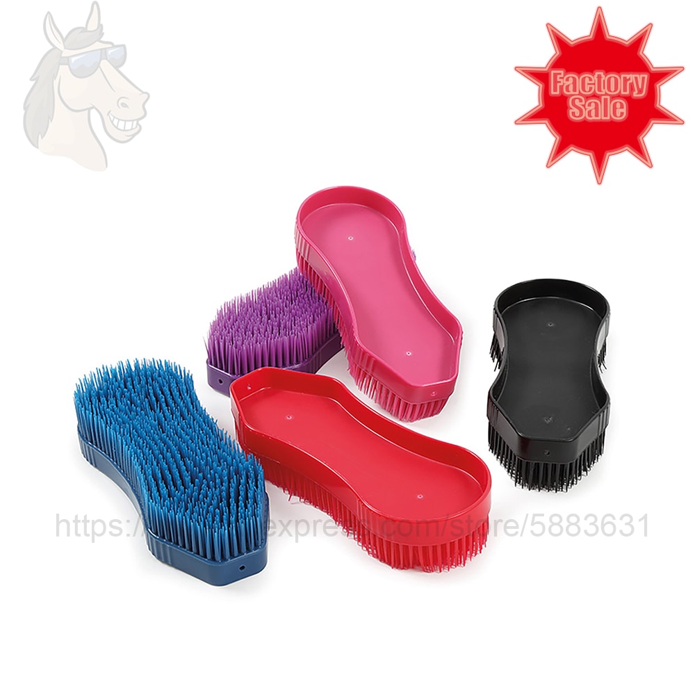 84 2026 Magic Curry Comb Shaped Heads with Soft Bristles 16.6x6.6cm Removing Dirty from Horses Surface Horse Grooming Brush