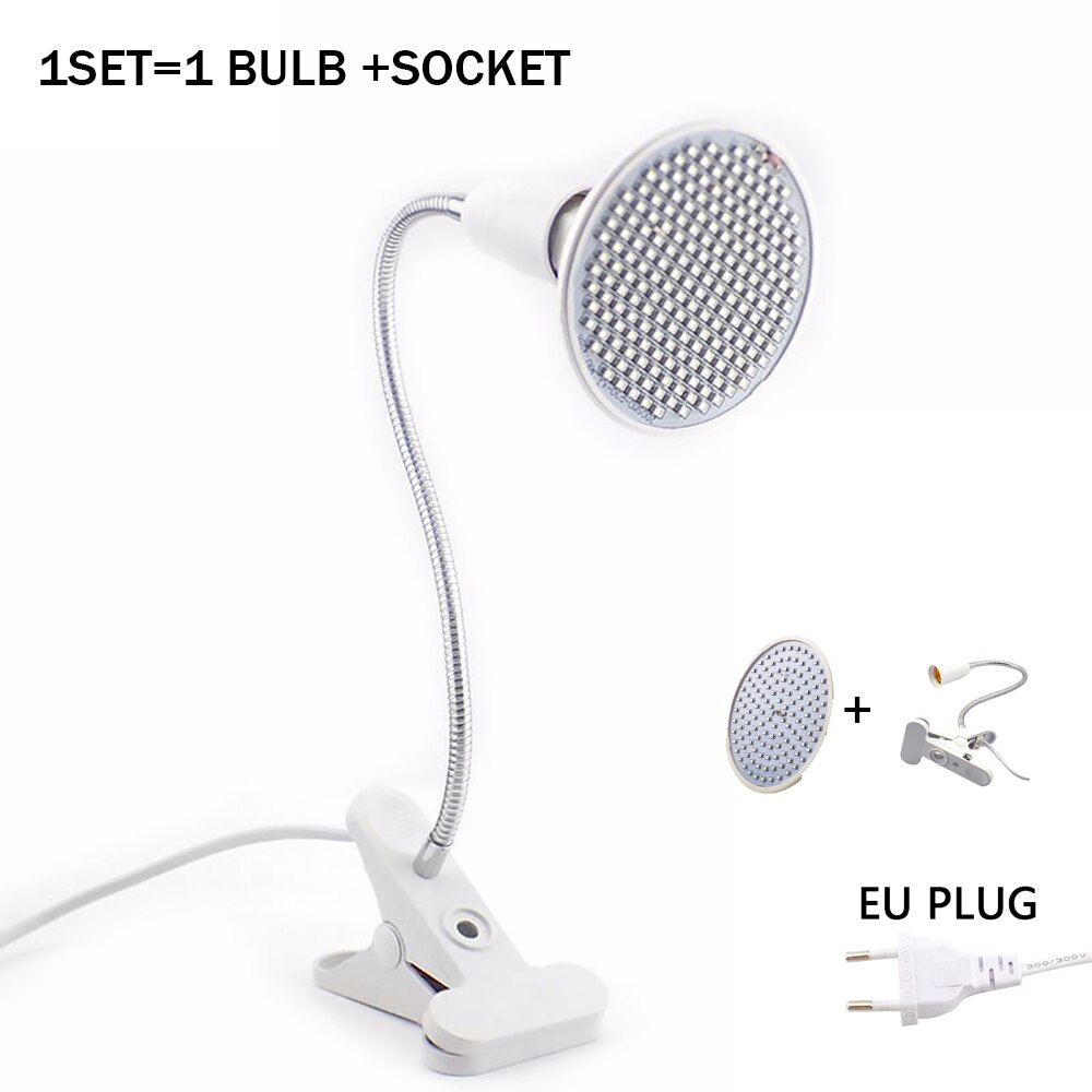 Led vokse lys  e27 fuldspektrum phyto vækst pære hydroponic voksende lys lamper vokse lys strip til phytolamps planter blomst: 20 w 200 perler eu