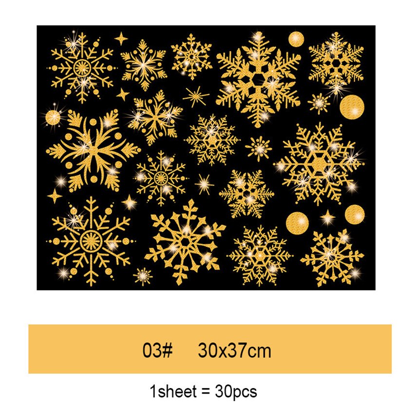 2021 efeito glitter floco de neve eletrostática adesivo natal janela adesivos parede crianças quarto decoração para casa ano novo papel: 03