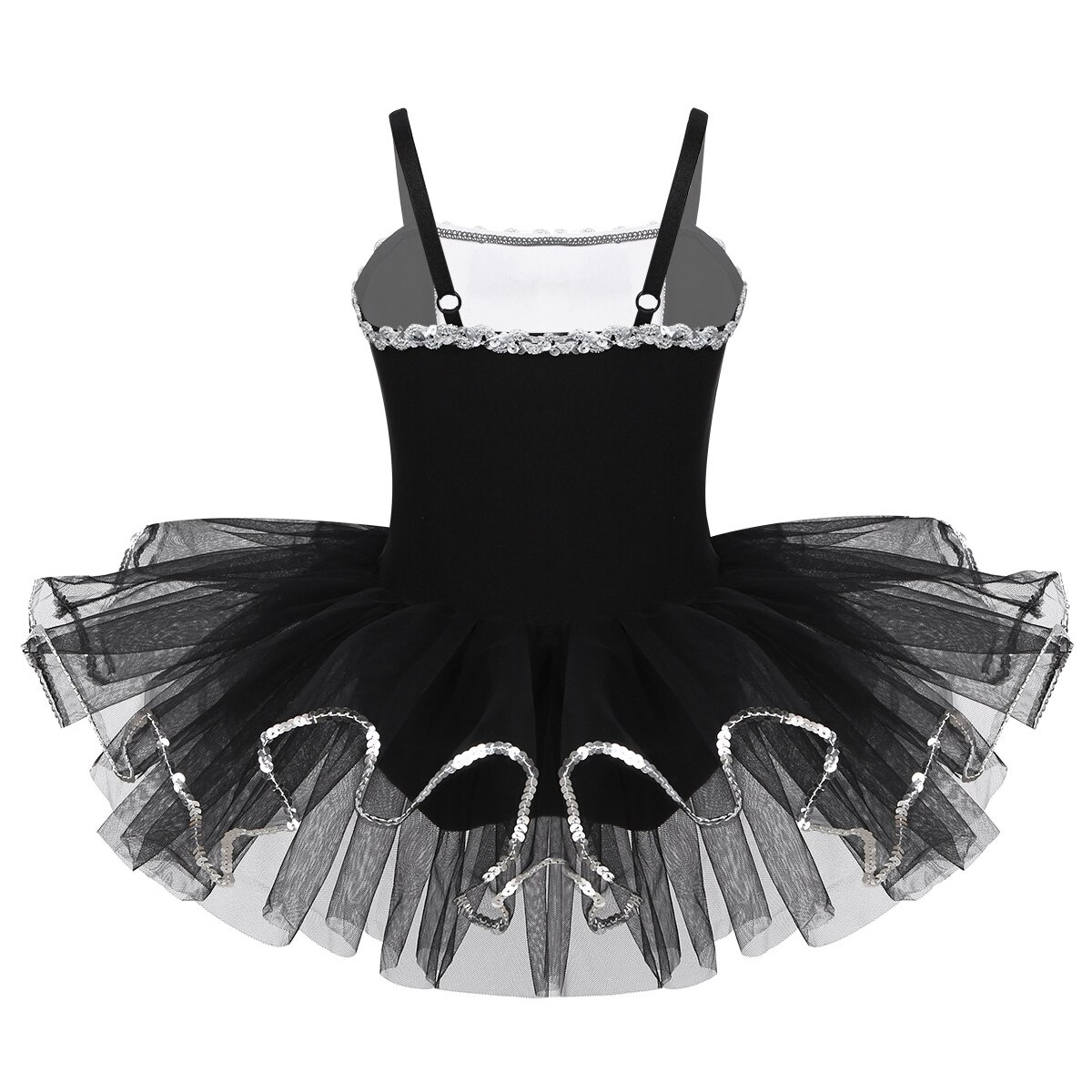 Girls Tuxedo Look Tutu Ballet Dance Costume Sequins Trimming Gymnastics Leotard Ballet Mesh Tutu Dress ballerina dress kids Girl