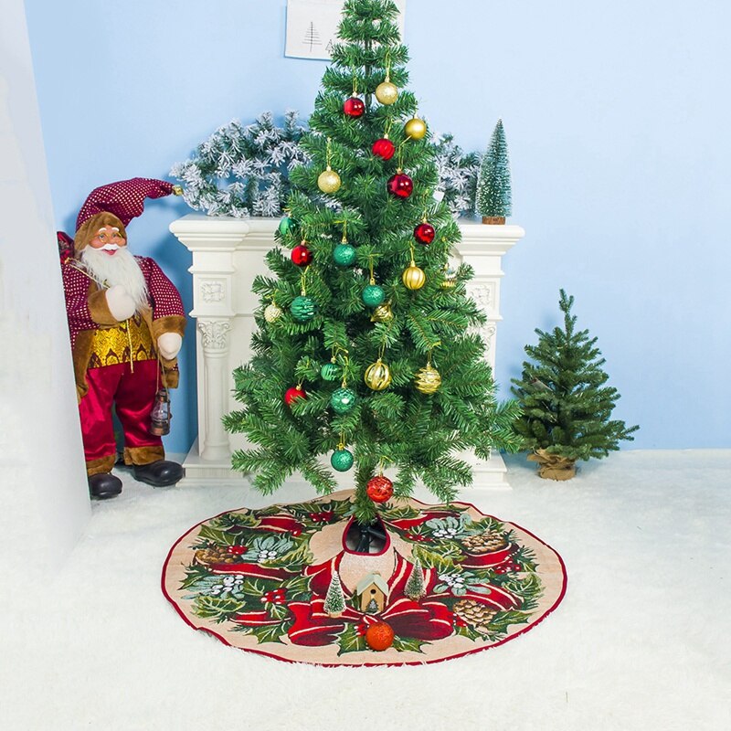 100cm julgran kjol år dekoration kotte krans träd fotskydd matta god jul tillbehör