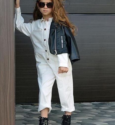 Chifuna børn hvid overalls til piger hvide bukser børnetøj baby piger overalls: 24m