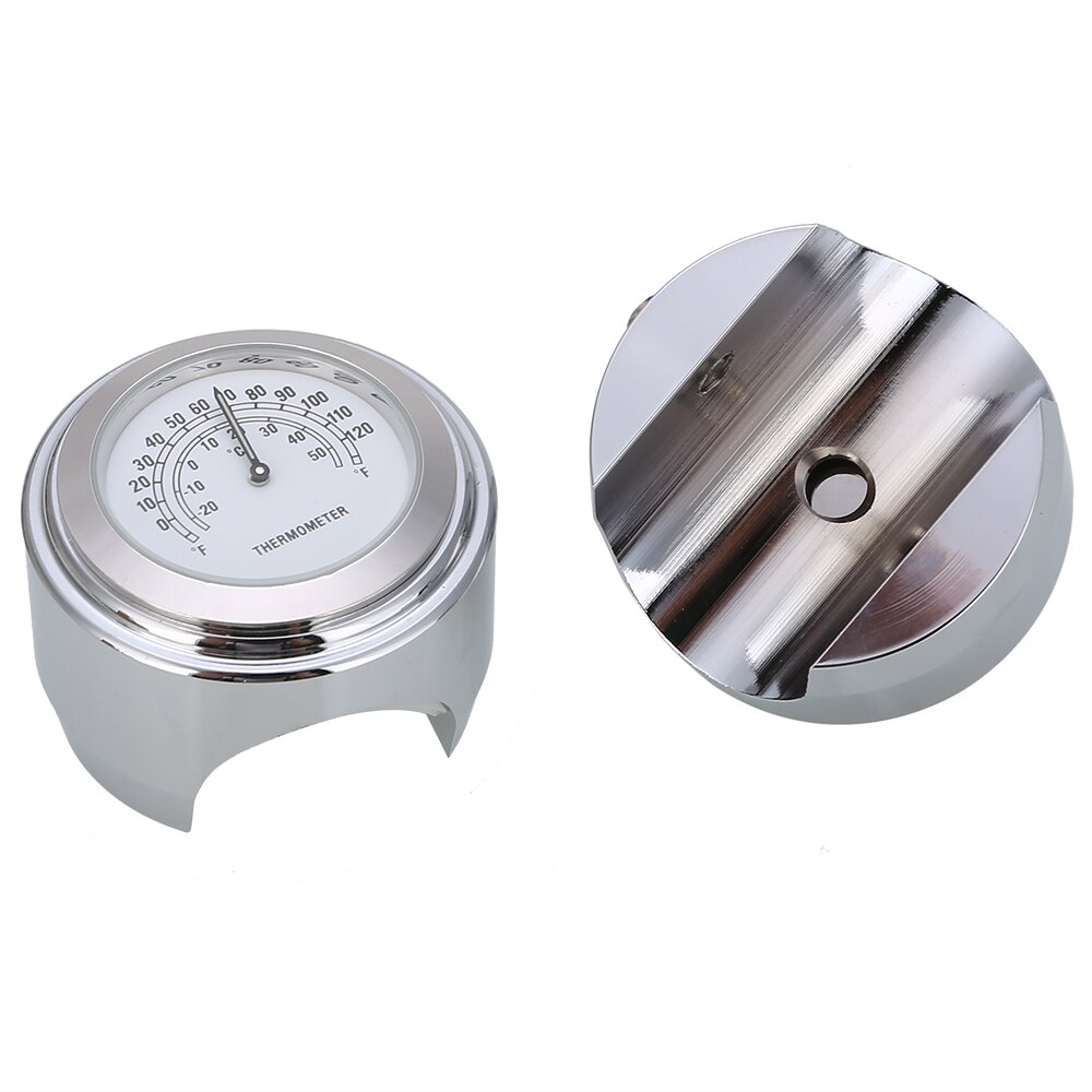Universal Motorcycle Handlebar Dial Clock And Hand-held Timetable Temperature Thermometer Waterproof Kit 45*30mm
