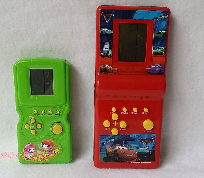 Máquina de juegos de mano clásica Tetris juego de ladrillos máquina de juegos para niños con reproducción de música de juegos