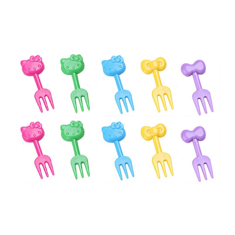 10/30Pcs Bento Groente Servies Leuke Mini Peuter Kinderen Fruit Vorken Tandenstokers Kids Voedsel Picks Cartoon Animal Farm: 7